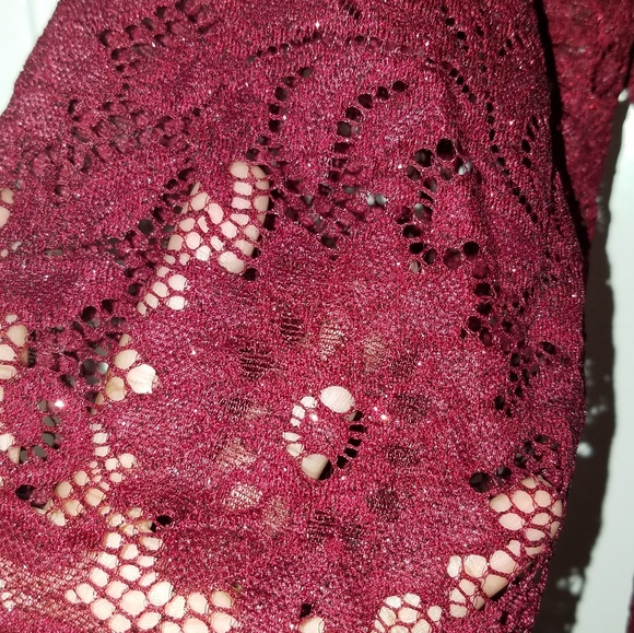 💃🏻Kiyonna Leona Lace/Glittering Garnet gown 2X - Picture 7 of 8